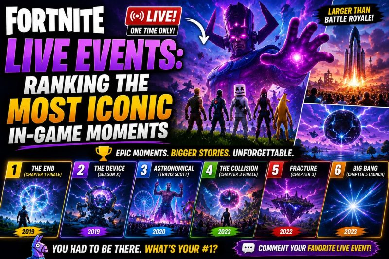 Fortnite Live Events: Ranking the Most Iconic In-Game Moments