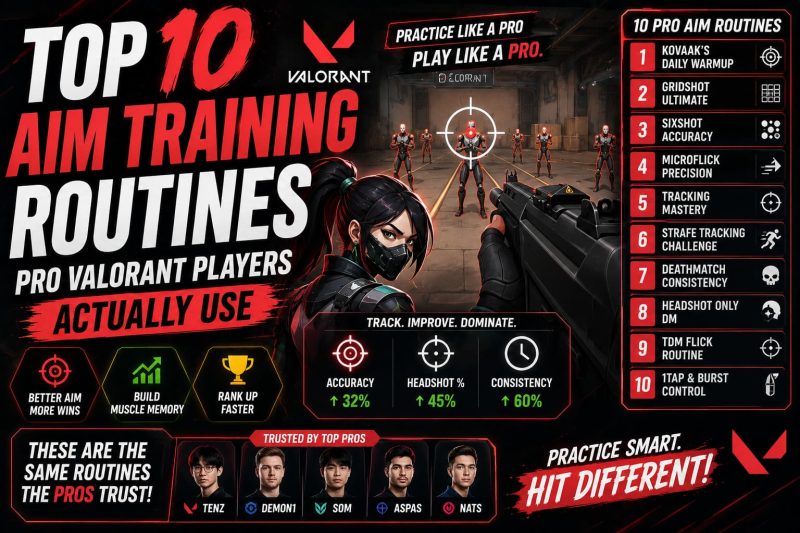 Top 10 Aim Training Routines Used by Pro VALORANT Players and Serious Ranked Players